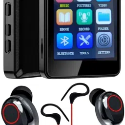 XZOR Bluetooth Touchscreen Player with Wireless Earbuds, Shuffle 4 GB MP3 Player-17