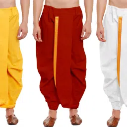 DIAMOND CLUSTER Readymade dhoti for men pack of 3 combo Self Design Men Dhoti-picture-16