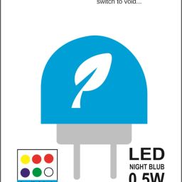 v a valak 0.5 W Multi Watt Round B22 LED Bulb image 2