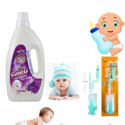 Baby Liquid Laundry Detergent Pack (1000Ml) with baby bottle Brush Floral Liquid Detergent-image-104