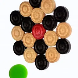 Wooden Carrom Coins ( Set of 20 ) with one Striker and 1 powder Carrom Pawns-picture-26