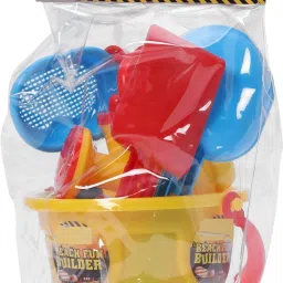 Beach Sand Toys Castle Play JCB Beach Set of 8 Pieces-12