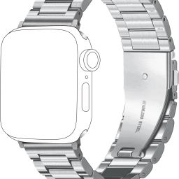 NECESORIES STAINLESS STEEL BAND COMPATIBLE WITH 42/44/45/46(SERIES10)/49MM Smart Watch Strap-14