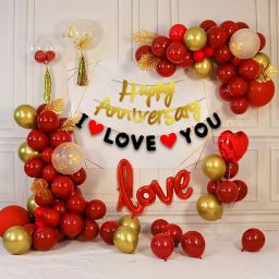 Anniversary Decoration kit Combo - 45 Pcs for Anniversary Decor-image-22