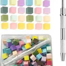 50pcs Nail Art Sponge Set with 4-Claw Metal Grabber, Easy for Ombre Nail art-19