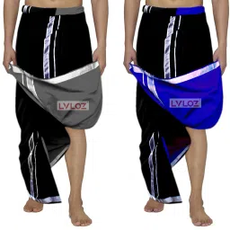 Lvloz LV-2WY-47 Solid Men Dhoti-image-32