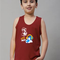 Friskers Boys Graphic Printed Pure Cotton Innerwear Vest-picture-45