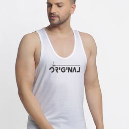 Friskers Men White Gym Vests-image-18