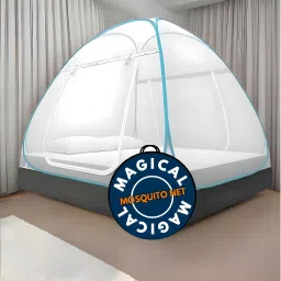 Polyester Adults Mosquito-Net-Light-Blue-King-01-ML Mosquito Net-image-90