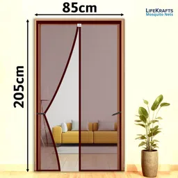 lifekrafts Polyester Adults Washable Auto-Closing Magnetic Door Mosquito Net-picture-3