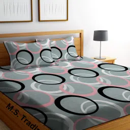 144 TC Cotton Double Printed Flat Bedsheet-26