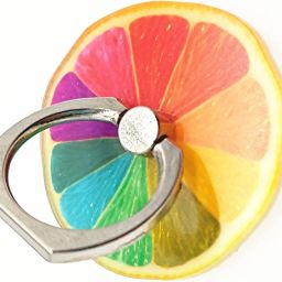 PRH Stand Holder 360 Rotation Finger Ring Grip Stand for Mobile and Tablets (Lemon) Mobile Holder-23
