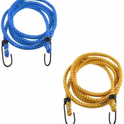 Elastic Luggage Tying Rope with Hooks (Pack of 2) Colour May Vary Multicolor-11