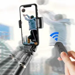 EVAAENTERPRISES Gimbal Stabilizer Q08 with 3-Axis, 360 degree Rotation 3 Axis Gimbal for Mobile, Camera image 3