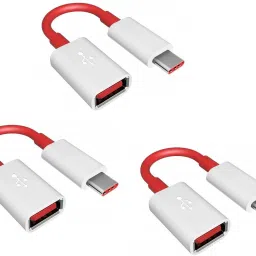 Uniqon Multicolor (Set Of 3 Pcs) USB 3.1 Type-C Male To USB 2.0 Female OTG Adapter Cable Cord Mouse Card Pendrive Converter Connector Splitter For Redmi Note 9, 9pro,8,8pro,7,7pro,Oneplus 7,7pro Oneplus 6,6T 5,5T,3,3T, Type-C Smartphones Phone Converter-1