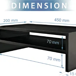 Dime Store Wooden Monitor Stand with Storage Organizer For Desk, Tables, Office Solid Wood Computer Desk image 4