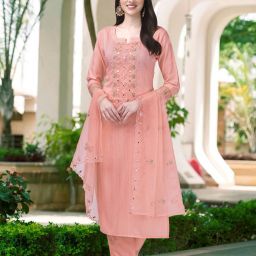 Embroidered Kurta, Trouser/Pant & Dupatta Set-image-42