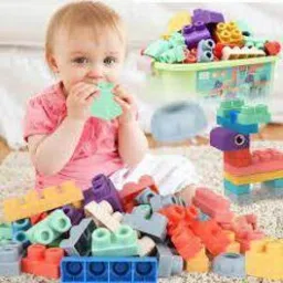 leviathan AM1-Assembling Unbreakable 100 Pcs Building Block Toy Set (Multicolor) image 3