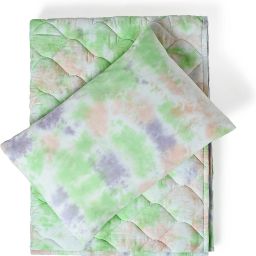 Tie Dye Printed Green Comforter with Pllow for Kids-image-30