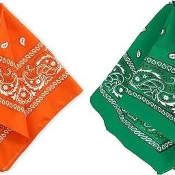 TKSA STYLE Handkerchief for Women Men Green Orange ["Green","Orange"] Handkerchief-image-56