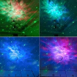Myrra Octagon Aurora Starry Sky Projector Remote Control Rotating Starry Night Light (0 lm) Portable Projector image 3