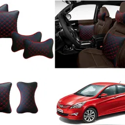 Red, Black Polyester Car Pillow Cushion for Hyundai-image-43