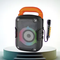 GUGGU Bluetooth Speaker with Wireless Karaoke Mic, 6Hrs Playtime and RGB Lights S138 20 W Bluetooth Party Speaker-picture-9
