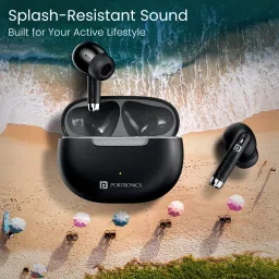 portronics Harmonics Twins 32 in-Ear TWS Smart Earbuds,HD Mic,30Hrs Playtime,Touch Control Bluetooth Headset image 5