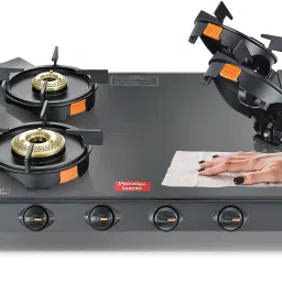 GTSB-04 Svachh Black Toughened Glass Top LP Gas Table Glass Manual Gas Stove-image-47