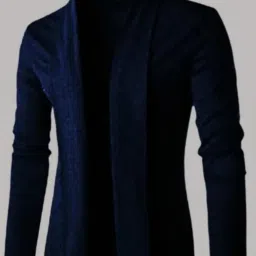 Men Full Sleeve Blue Shrug-image-9