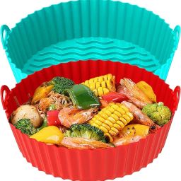 Food Safe Heating Baking Tray, Non-Stick Silicone Airfryer Tray Airfryer Tray-image-42