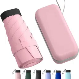 Travel Mini UV Protection Manual Open 6 Ribs Sun & Rain, with Case Umbrella-21