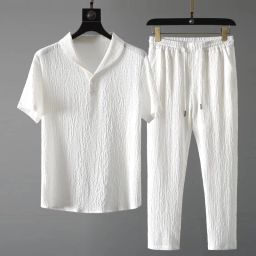 Women Top & Pyjama Set White Self Design-image-61