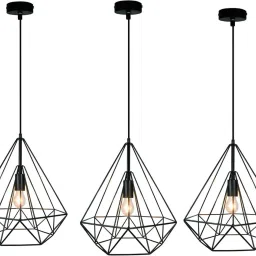 black Hanging Pendant Ceiling Cluster ChandeliIndoor balcony Pendants Ceiling Lamp-image-1