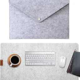 TIERNO 70*30 Cm Mouse Pad Desk Pad With 13-Inch Felt Laptop Sleeve Combo TI36/3 Combo Set-image-13