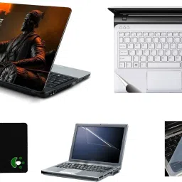 Mitram 5in1 Laptop Accessories Combo 15.6 Inch King laptop Skins Stickers, Screen Guard, Key Guard, Mouse Pad and Palmrest Skin for HP-DELL-Lenovo-Asus-Acer Laptops || Notebooks Combo Set-19