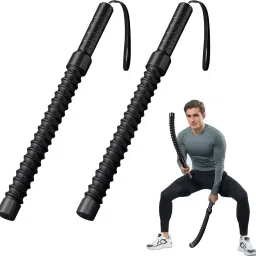 Home Gym Gear Battle Ropes Core Upper Body Training Black-image-34