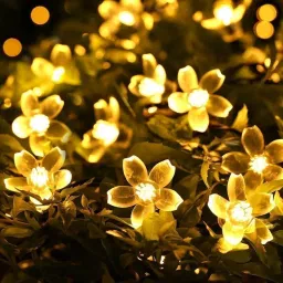 14 LEDs 3.65 m Yellow Flickering Flower Rice Lights-image-24