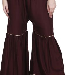 Women Regular Fit Purple Cotton Blend Trousers-image-18