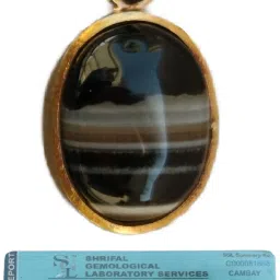 Black Sulemani Hakik Pendant Lab Certified 100% Original Kala Aqeeq 17-26 Carat Gold-plated Wood Pendant-image-60