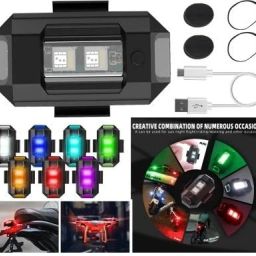 WRADER Aircraft Light for Drones Bikes Cars and Helmet Strobe Light for Bikes with 7 Colors Light and Flashing Modes LED Strobe Light for Helmets Drones Led Light-image-35