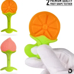dakos Fruits Shape Teethers for Baby, Baby Chew Toys & Mittens Teether image 2