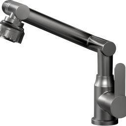 1080° Rotating Kitchen & Bathroom Faucet, Gray Stainless Steel Multi-Purpose Tap Faucet Handle-19