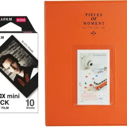FUJIFILM Mini 10X1 black border Instant Film With 128-sheet Orange Album for mini Film Roll-image-47