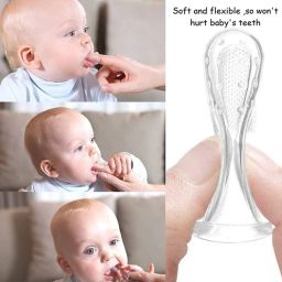 Soft Silicone Brush for Baby Care l Gentle Finger Brush for Baby Teeth and Gums Ultra Soft Toothbrush-image-0