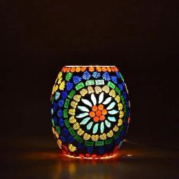 6inchi Mosaic Dholak table lamp@13 Table Lamp-image-53
