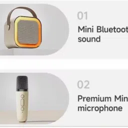 xcillince toys Wireless Karaoke Mic Speaker with RGB 5 W Bluetooth Speaker image 3