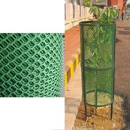 mahira polyglobal llp MAHIRA UV Stabilized Virgin HDPE Tree Guard Net Anti Bird Net Garden Fencing Net PVC Virgin HDPE 4 Feet Height X 25 Feet Length White with 1 Cutter and 50 PVC Tags Tie Locks 4 X 25 FT image 4