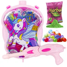 Holi Pichkari Water Gun High Pressure Holi Toy for Kids 1Pkt Gulal & 100Balloon' Water Gun-image-31