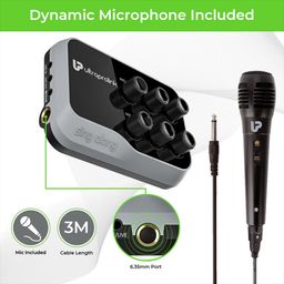 ultraprolink Wireless Karaoke Mixer with Dynamic Microphone (Black) image 4
